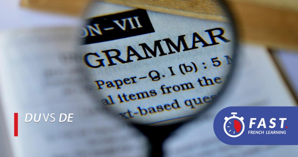 French grammar DU and DE